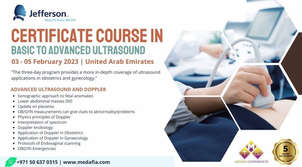 Certificate Course in Basic to Advanced Ultrasound Medafia Medical