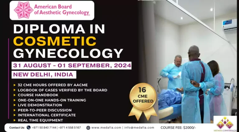 Diploma in Cosmetic Gynecology September 2024 Delhi, India